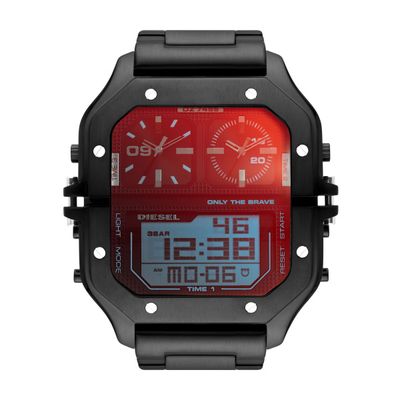 Horlogeband Diesel DZ7455 Staal Zwart 28mm