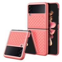 Dux Ducis Venice Samsung Galaxy Z Flip3 5G Leren Gecoate Case - Roze