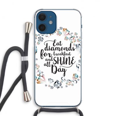 Diamonds: iPhone 12 Transparant Hoesje met koord