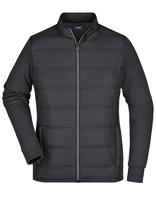 James & Nicholson JN1123 Ladies´ Hybrid Sweat Jacket - /Black - XL - thumbnail