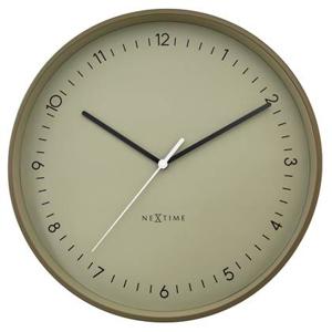 Wandklok 40cm - Stil - Khaki - Metaal - NeXtime &apos;Berlin L&apos;