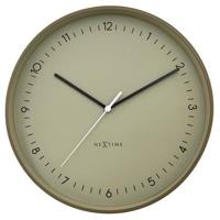 NeXtime - Wandklok 40cm - Stil - Khaki - Metaal - NeXtime &apos;Berlin L&apos;