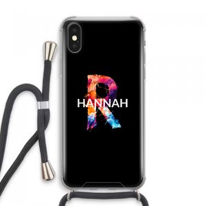 Abstract Spectrum: iPhone XS Max Transparant Hoesje met koord