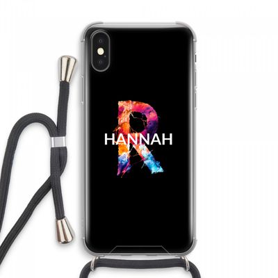 Abstract Spectrum: iPhone XS Max Transparant Hoesje met koord