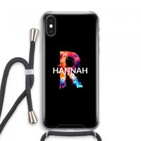 Abstract Spectrum: iPhone XS Max Transparant Hoesje met koord
