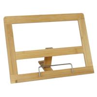 Kookboekstandaard/houder - hout - lichtbruin - opvouwbaar - 32 x 24 x 3 cm