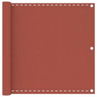 VidaXL Balkonscherm 90x500 cm hdpe terracottakleurig
