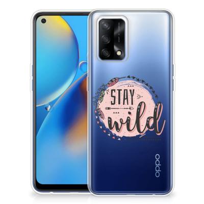 OPPO A74 4G Telefoonhoesje met Naam Boho Stay Wild OPPO A74 4G Telefoonhoesje met Naam Boho Stay Wild