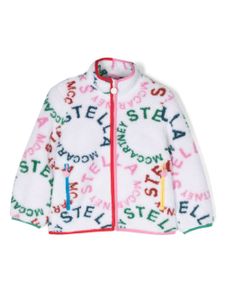 Stella McCartney Kids veste texturée à logo imprimé - Blanc