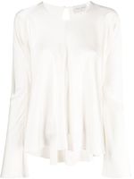 Forte Forte draped stretch silk blouse - Tons neutres