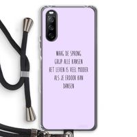 Sprong: Sony Sony Xperia 10 III Transparant Hoesje met koord
