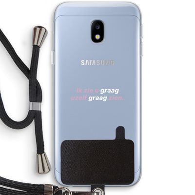 uzelf graag zien: Samsung Galaxy J3 (2017) Transparant Hoesje met koord