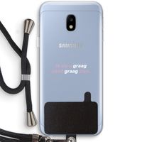 uzelf graag zien: Samsung Galaxy J3 (2017) Transparant Hoesje met koord