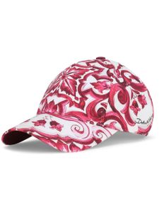 Dolce & Gabbana Majolica-print baseball cap - Blanc