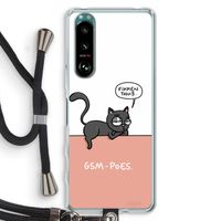 GSM poes: Sony Xperia 5 III Transparant Hoesje met koord