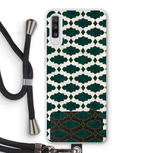 Moroccan tiles: Samsung Galaxy A70 Transparant Hoesje met koord