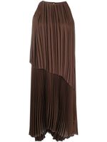 Fabiana Filippi robe plissée à design asymétrique - Marron