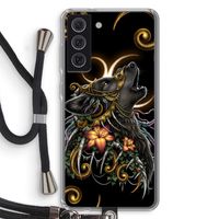 Huilende Wolf: Samsung Galaxy S21 FE Transparant Hoesje met koord