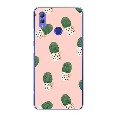 Cactusprint roze: Honor Note 10 Transparant Hoesje