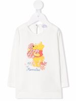 Monnalisa x Winnie the Pooh t-shirt à logo brodé - Blanc - thumbnail