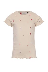 LOOXS Little Zomer t-shirt meisjes s/s embroidery - beige