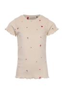 LOOXS Little Zomer t-shirt meisjes s/s embroidery - beige