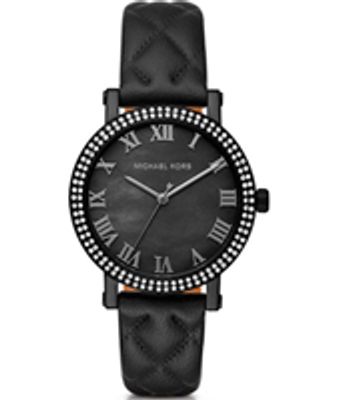 Horlogeband Michael Kors MK2620 Leder Zwart 18mm