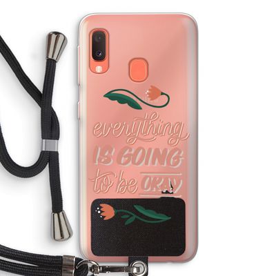 Optimistic flower girl: Samsung Galaxy A20e Transparant Hoesje met koord