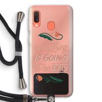 Optimistic flower girl: Samsung Galaxy A20e Transparant Hoesje met koord