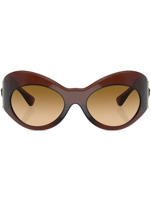 Versace Eyewear lunettes de soleil à monture oversize - Marron