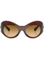 Versace Eyewear lunettes de soleil à monture oversize - Marron