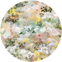 Vloerkledenwinkel - Rond Vloerkleed Moooi Vloerkleed Memento Moooi Medley Round Twilight Wool - 350 cm rond