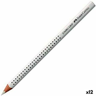 Kleurpotloden Faber-Castell Jumbo Grip Wit (12 Stuks)