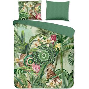 HIP Collectie Abhita Dekbedovertrek Groen-1-persoons (140 x 200/220 cm)