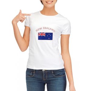 T-shirt met vlag Nieuw Zeeland print voor dames
