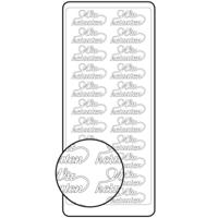 Vaessen Creative • sticker 10x23cm 10pcs zilver wir heiraten