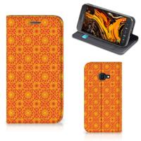 Samsung Galaxy Xcover 4s | Hoesje met Magneet | Batik Oranje