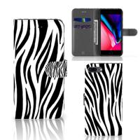 Apple iPhone 7 Plus | 8 Plus | Telefoonhoesje | Met pasjeshouder | Zebra