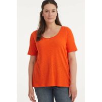 ESPRIT Curvy gemêleerd T-shirt rood - thumbnail