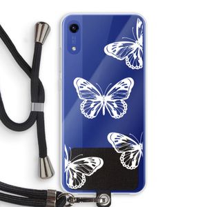 White butterfly: Honor Play 8A Transparant Hoesje met koord