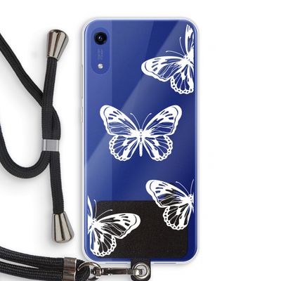 White butterfly: Honor Play 8A Transparant Hoesje met koord