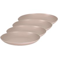 4x stuks rond kunststof borden mokka bruin 25 cm 4x stuks rond kunststof borden mokka bruin 25 cm