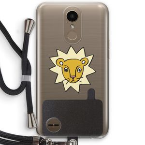 Kleine leeuw: LG K10 (2017) Transparant Hoesje met koord