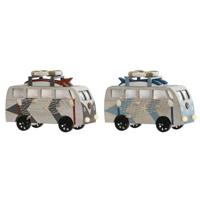 Decoratieve figuren Home ESPRIT Blauw Wit Terra cotta 22 x 7 x 14 cm (2 Stuks)
