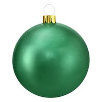 Mega grote decoratie kerstbal - 45 cm - groen - opblaasbaar