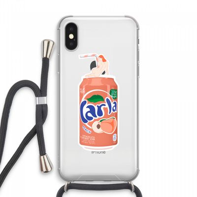 S(peach)less: iPhone XS Max Transparant Hoesje met koord