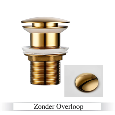 LuxDrain Pop-Up Afvoerplug - Stijlvolle Wastafel Stopper in Zwart, Goud en Rosé