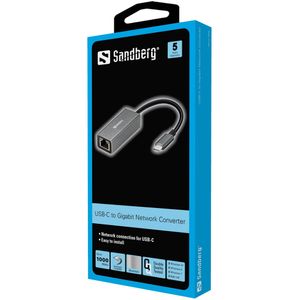 Sandberg Netværksadapter USB-C Kabling