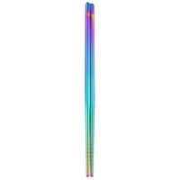1 paar RVS servies kleurrijke herbruikbare metalen eetstokjes servies lengte: 23cm (Multicolor)