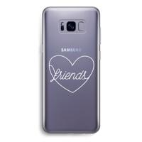Friends heart pastel: Samsung Galaxy S8 Transparant Hoesje - thumbnail